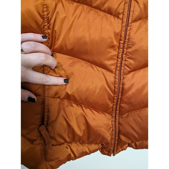 Eddie Bauer Copper Goose Down Chevron Quilted Zip Up Vest - Size L - Picture 6 of 8